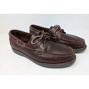 Rockport Leather Boat Shoes Men's 8M Brown Loafers M5264 VERY NICE!